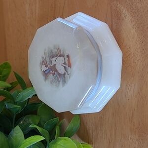 DUCCESCHI Vintage Handcarved Genuine Alabaster Lidded Trinket Box